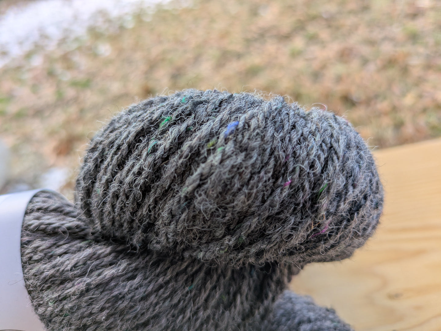 40% Merino 40% Romney 20% Sari Silk