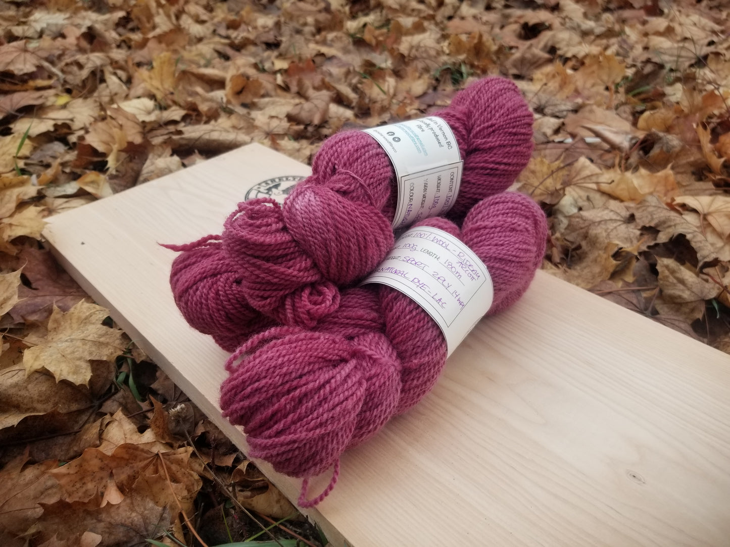 100% Wool - Worsted - 2 ply - Natural Dye