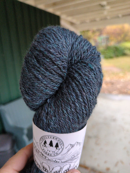 80% Alpaca, 20% Merino light worsted 3 ply